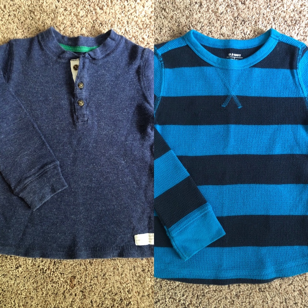 2 Thermal Long Sleeve Shirts